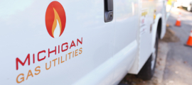 Michigan Gas Utilities logo truck